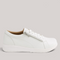 Grundy's Shoes Ziera Solar white leather slip-on sneakers with side zip and ergonomic arch support sole