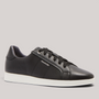 Grundy's Shoes FRANKIE4 Jackie V black leather sneaker with white sole and cushioned support system