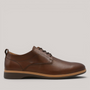 Grundy's Shoes Amberjack The Original brown full grain leather lace-up shoe with a durable TPU outsole