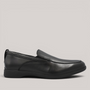 Grundy's Shoes Amberjack black full grain leather slip-on shoe with a durable TPU outsole and sleek design.