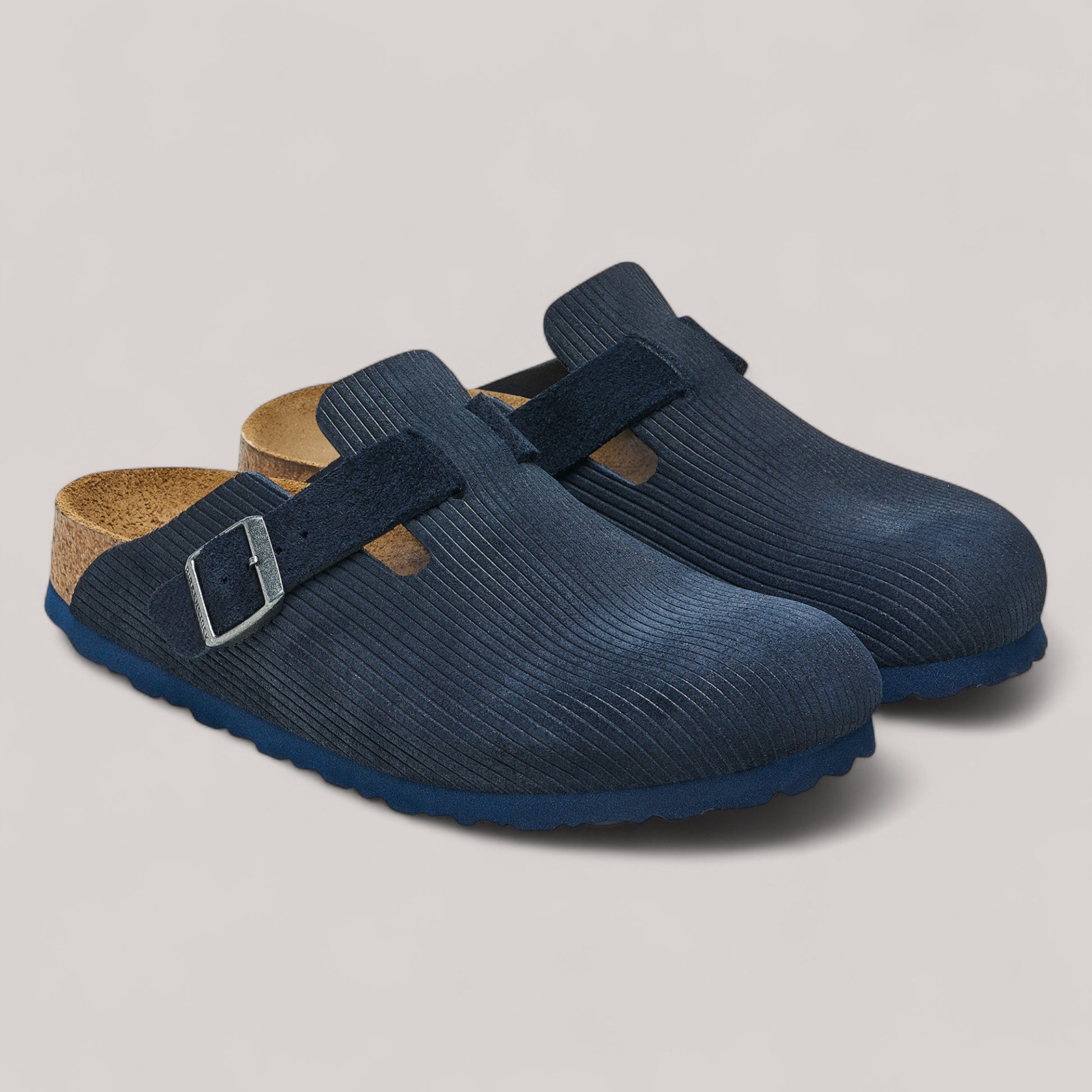 Birkenstock - Boston Corduroy - Regular - Suede Leather Embossed