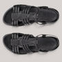 Grundy's Shoes ECCO Flash black leather strappy sandals with adjustable straps and cushioned footbed