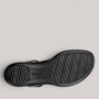 Grundy's Shoes ECCO Flash black sandal showing the textured, flexible PU outsole with wave-pattern grip
