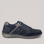 Grundy's Shoes Josef Seibel New Anvers 87 navy nubuck leather men's lace-up shoe with side zip and wide fit