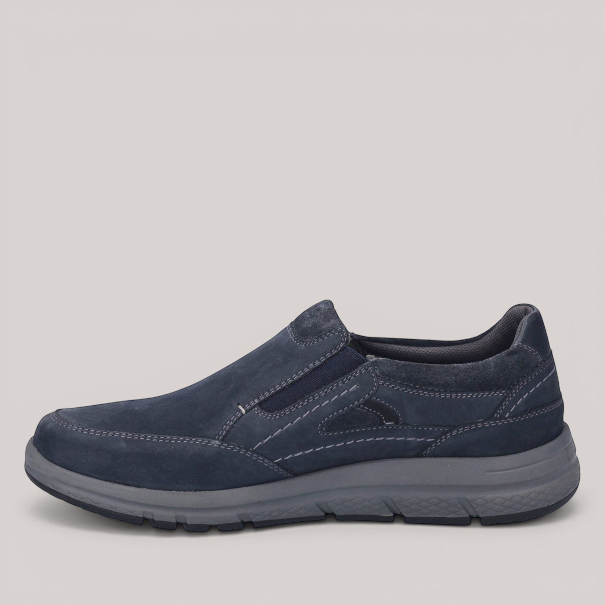 Grundy's Shoes Josef Seibel Giuseppe 09 navy blue leather slip-on shoe with orthotic-friendly design