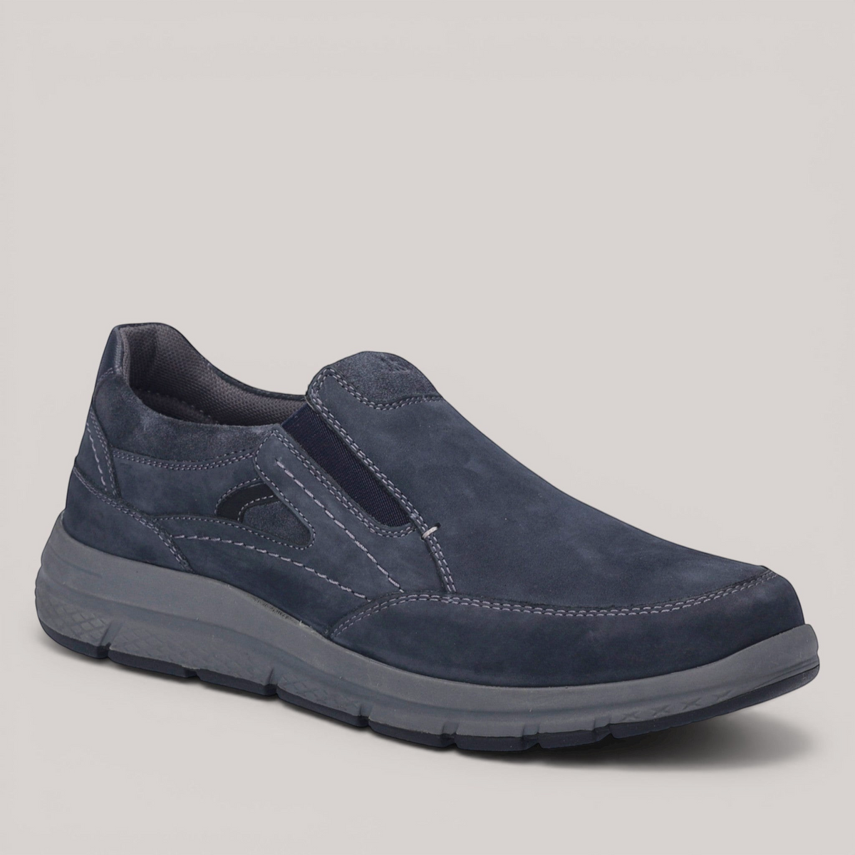 Grundy's Shoes Josef Seibel Giuseppe 09 navy blue leather slip-on shoe with orthotic-friendly supportive sole