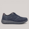 Grundy's Shoes Josef Seibel Giuseppe 12 indigo nubuck leather casual sneaker with grey sole and elastic lace detail