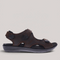 Grundy's Shoes Revere Montana II brown leather orthotic-friendly sandal with adjustable hook-and-loop straps