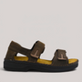 Grundy's Shoes Naot Martin brown leather orthotic sandal with adjustable Velcro straps and cork latex innersole