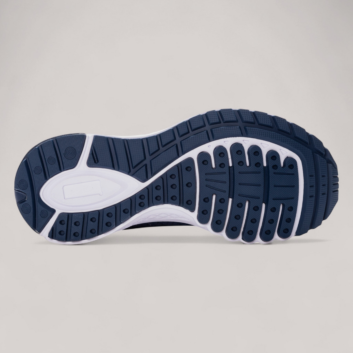 Grundy's Shoes Propet Tour Knit women's sneaker showing the navy and white rubber tread outsole