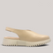 Grundy's Shoes Wonders 4411 beige leather slingback shoes with a lightweight platform sole and open back design.