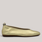 Grundy's Shoes Wonders 8661 metallic gold leather ballet flats with a cushioned MemoryGel insole and back pull tab.