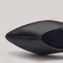 Grundy's Shoes Paul Green black leather pointed-toe slingback with a distinctive centre seam detail