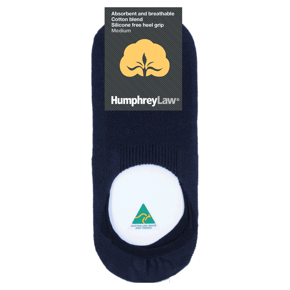 Humphrey Law - 56In - Cotton Blend Invisible Health Sock With Silicone Free Heel Grip