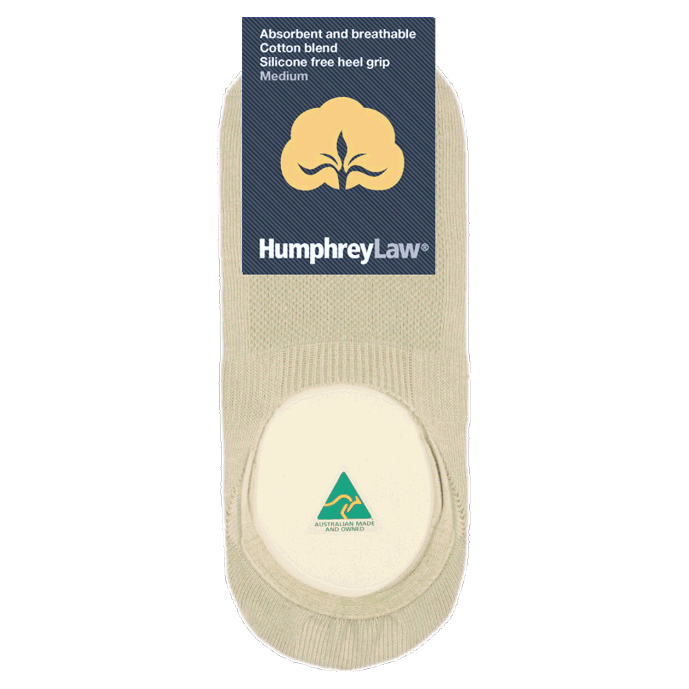 Humphrey Law - 56In - Cotton Blend Invisible Health Sock With Silicone Free Heel Grip