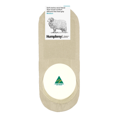 HUMPHREY LAW - 86IN - MERINO WOOL BLEND LADIES INVISIBLE SOCK